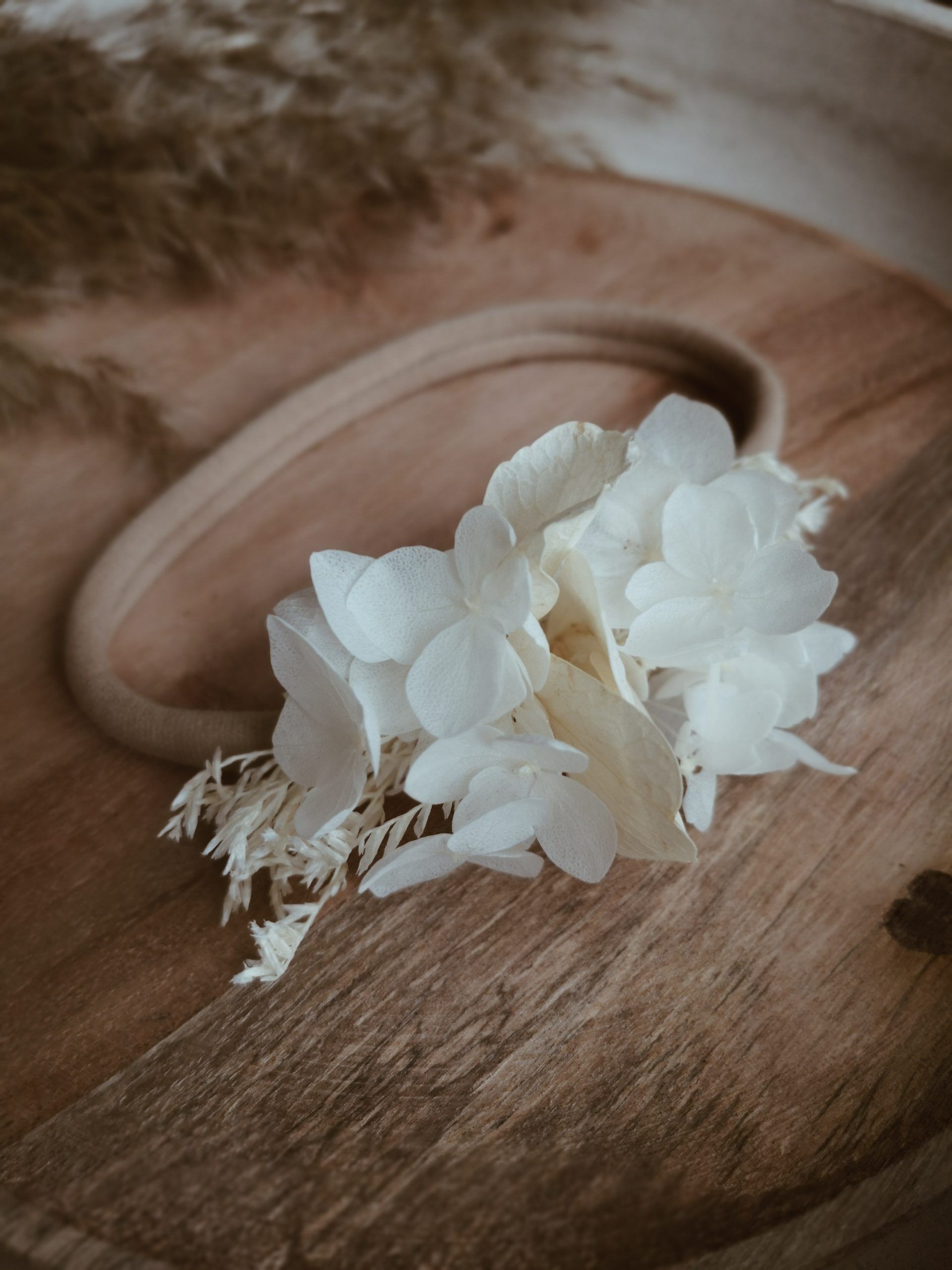 Neugeborenen-Stirnband aus Trockenblumen - Image 3