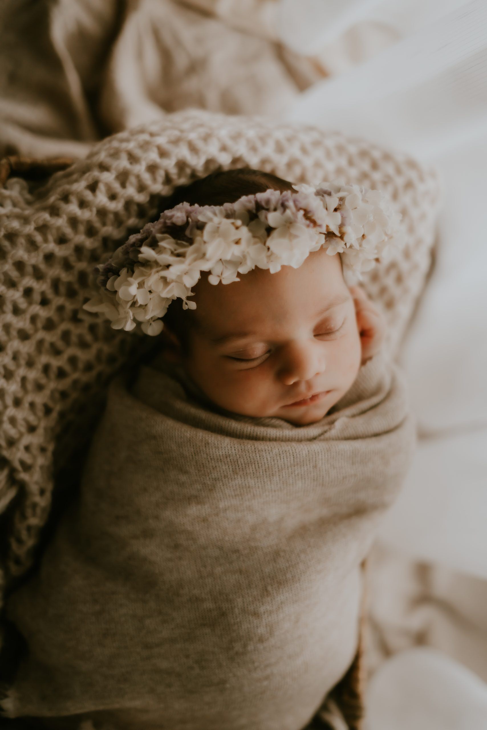 Neugeborenen-Stirnband aus Trockenblumen - Image 6