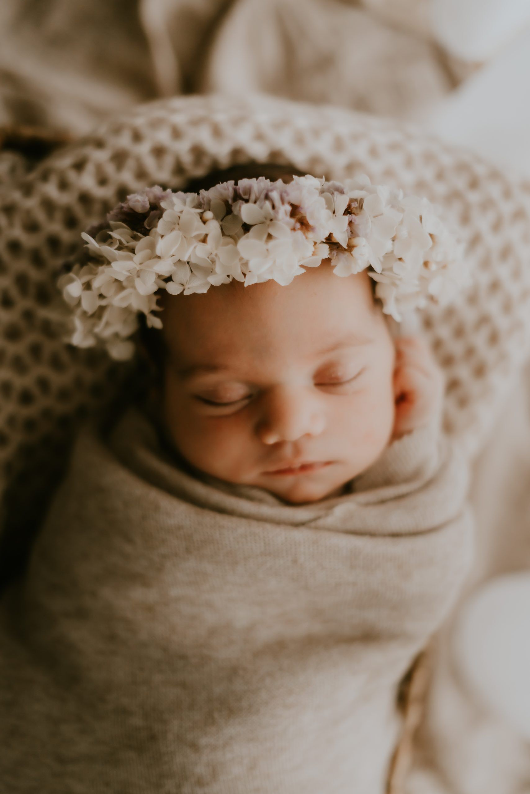 Neugeborenen-Stirnband aus Trockenblumen - Image 7