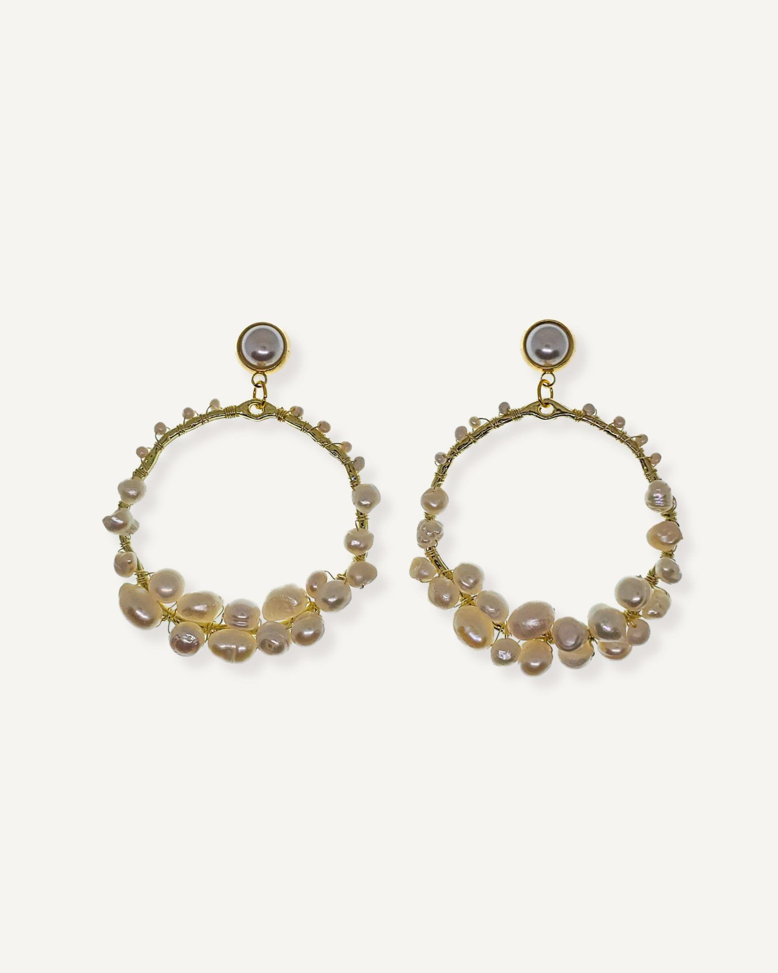 Pearl Luxe Statement Earrings - Image 2