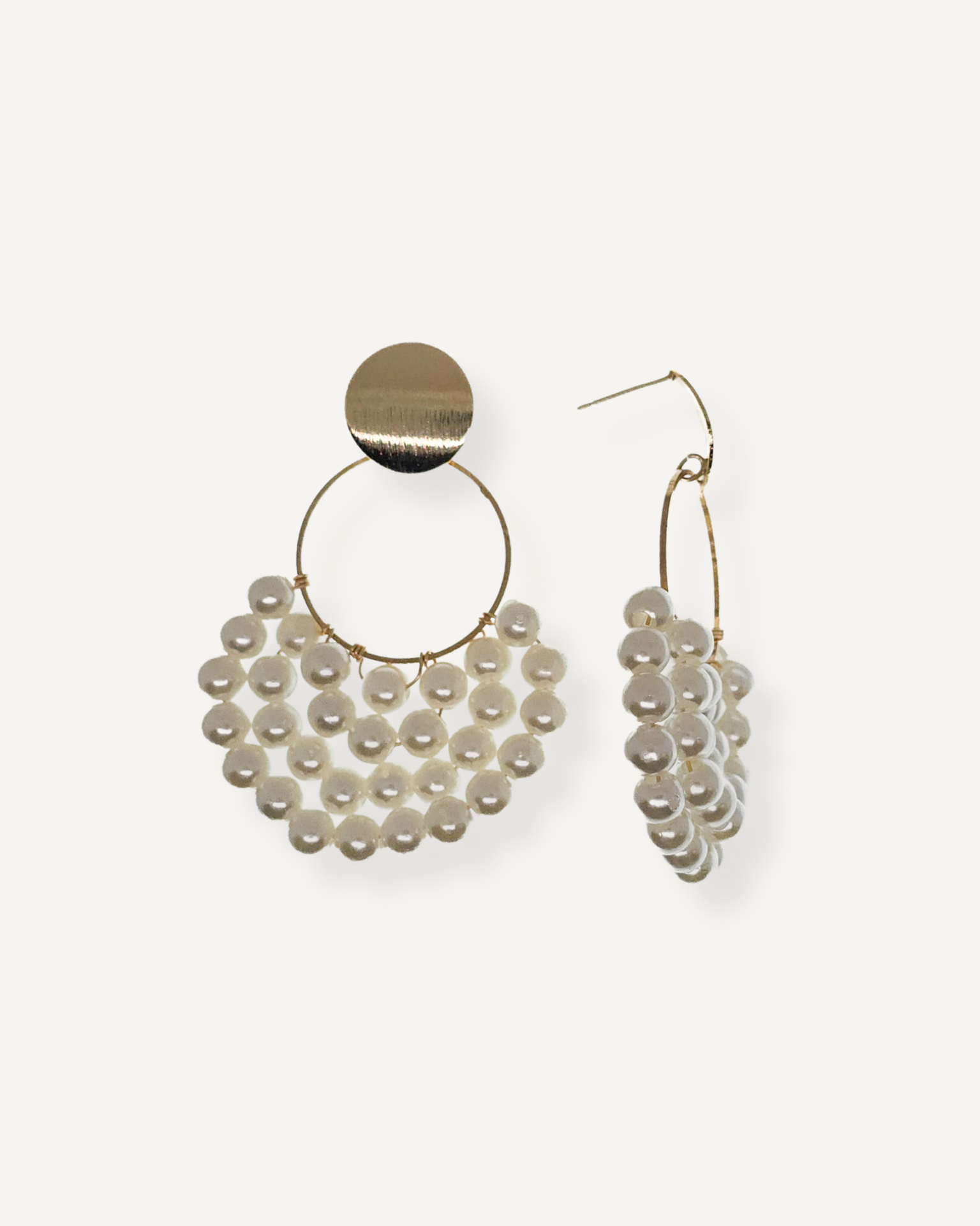 Pearl Statement Glow Earrings - Image 2
