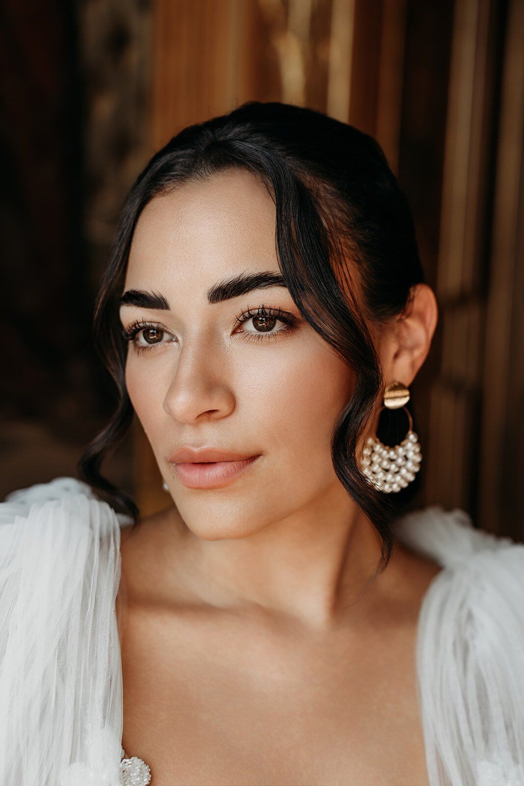 Pearl Statement Glow Earrings - Image 4