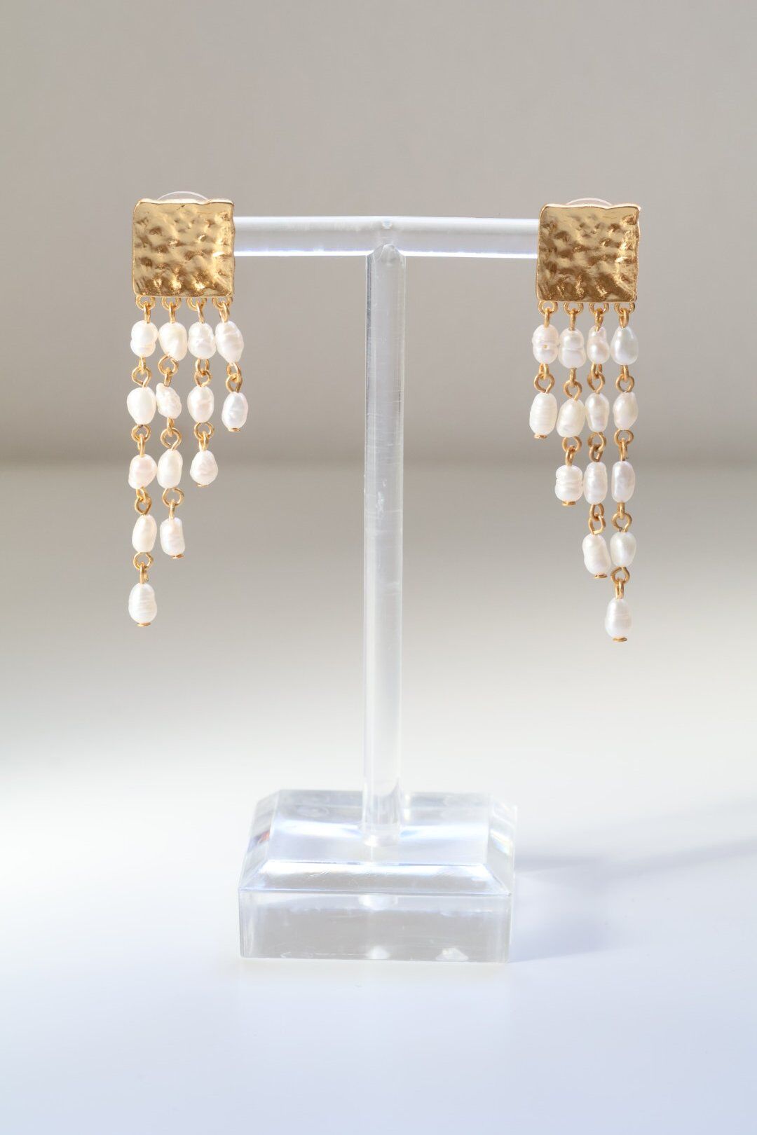 Julianne 24K pearl earrings