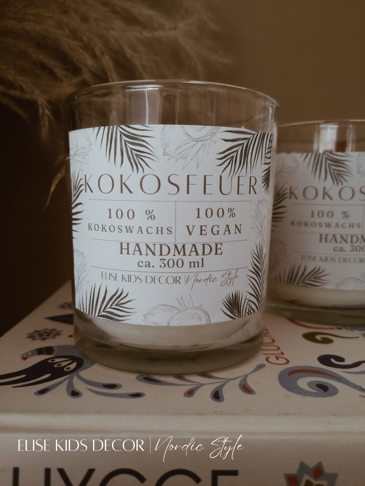 Kokosfeuer - Handgegossene Knisterkerze aus Kokoswachs - Image 6