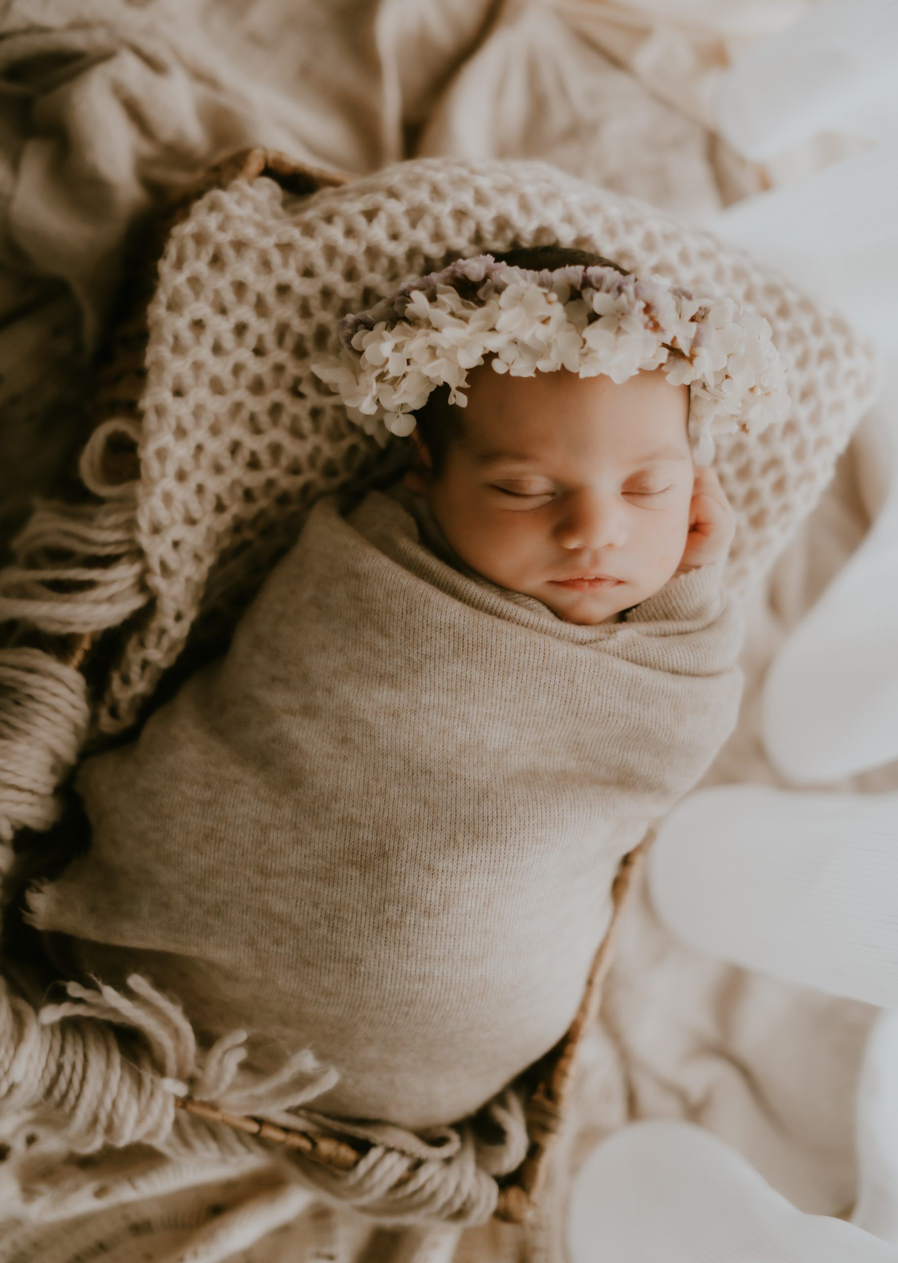 Neugeborenen-Stirnband aus Trockenblumen - Image 5
