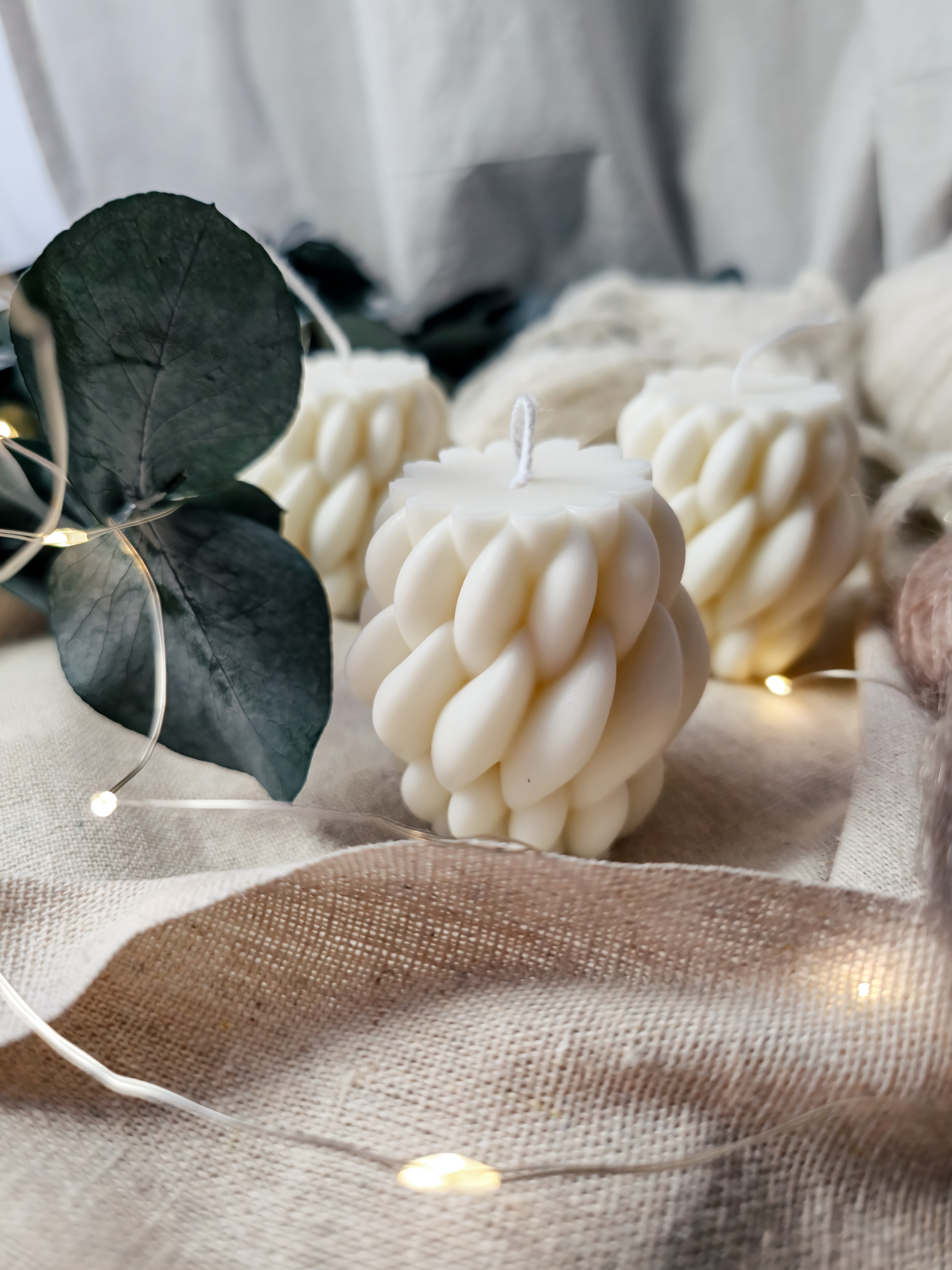 Knotenkerze aus Bio-Sojawachs - Image 2